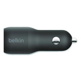 BOOST CHARGE Dual Car Charger with PPS, USB-A/USB-C, Black - CCB004BT1MBK-B5
