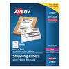 Shipping Labels with Paper Receipt Bulk Pack, Inkjet/Laser Printers, 5.06 x 7.63, White, 100/Box - 27900 C2G