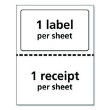 Shipping Labels with Paper Receipt Bulk Pack, Inkjet/Laser Printers, 5.06 x 7.63, White, 100/Box - 27900 C2G