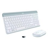 MK470 Slim Wireless Keyboard and Mouse Combo, 2.4 GHz/33 ft Wireless Range, Off-White - 920-009443