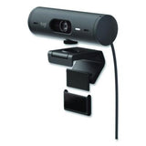 Brio 505 Plug and Play Webcam, 1920 pixels x 1080 pixels, 4 Mpixels, Graphite - 960-001522