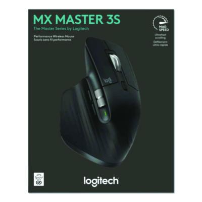 MX Master 3S for Business Wireless Mouse, 33 ft Wireless Range, Right, Black - 910-006581