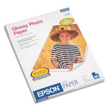 Glossy Photo Paper, 9.4 mil, 8.5 x 11, Glossy White, 50/Pack - S041649