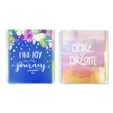 Silver Lining Five-Subject Spiral Notebook, Medium/College Rule, Randomly Assorted Cover Color/Design, (150) 11 x 9 Sheets - 17504 C2G