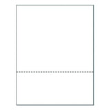 Perforated Paper, 92 Bright, Perforated 3.5" from Bottom, 8.5 x 11, White, 500 Sheets/Ream, 5 Reams/Carton - 04128 C2G