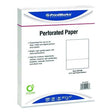 Perforated Paper, 92 Bright, Perforated 3.5" from Bottom, 8.5 x 11, White, 500 Sheets/Ream, 5 Reams/Carton - 04128 C2G