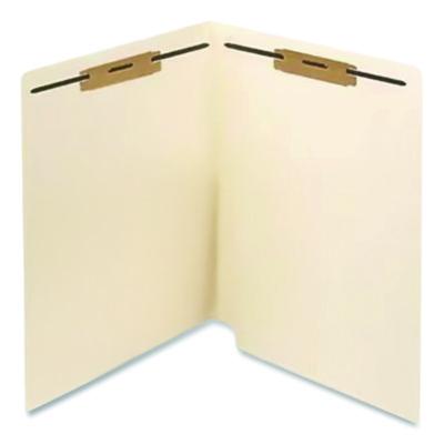 Heavy-Duty Top Tab Fastener Folders, 1/3-Cut Tab: Assorted, Expands 0.75", 2 Fasteners, Letter Size, Manila, 50/Box - 52327
