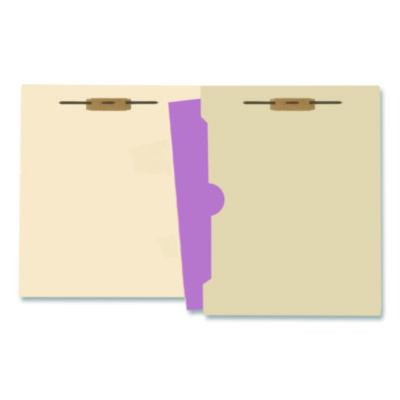 Heavy-Duty Top Tab Fastener Folders, 1/3-Cut Tab: Assorted, Expands 0.75", 2 Fasteners, Letter Size, Manila, 50/Box - 52327