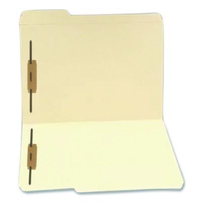 Heavy-Duty Top Tab Fastener Folders, 1/3-Cut Tab: Assorted, Expands 0.75", 2 Fasteners, Letter Size, Manila, 50/Box - 52327