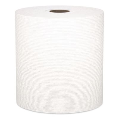 Universal Hard Roll Paper Towels with Premium Absorbency Pockets, 1-Ply, 8" x 425 ft, 1.5" Core, White, 12 Rolls/Carton - 01080 C2G