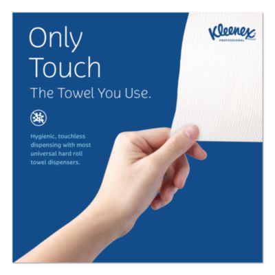 Universal Hard Roll Paper Towels with Premium Absorbency Pockets, 1-Ply, 8" x 425 ft, 1.5" Core, White, 12 Rolls/Carton - 01080 C2G