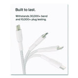 BOOST CHARGE Braided USB-C to USB-C Cable, 3.3 ft, White - CAB004BT1MWH BELKIN