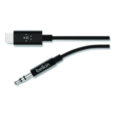 RockStar 3.5mm Audio Cable with USB-C Connector, 3 ft, Black - F7U079BT03-BLK BELKIN