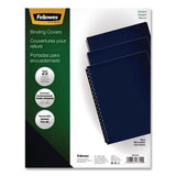 FELLOWES Futura Oversized Pre-Punched Presentation Covers, Plastic, Round Corners, 11.25 x 8.75, Nav - 5224801