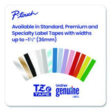 TZe Standard Adhesive Laminated Labeling Tape, 0.47" x 26.2 ft, Black on Clear - TZE131G