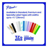 TZe Extra-Strength Adhesive Laminated Labeling Tape, 0.47" x 26.2 ft, Black on White - TZES231G
