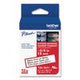 TZe Extra-Strength Adhesive Laminated Labeling Tape, 0.7" x 26.2 ft, Black on White - TZES241G