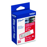 TZe Extra-Strength Adhesive Laminated Labeling Tape, 0.7" x 26.2 ft, Black on White - TZES241G