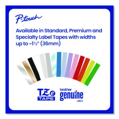 TZe Extra-Strength Adhesive Laminated Labeling Tape, 0.7" x 26.2 ft, Black on White - TZES241G
