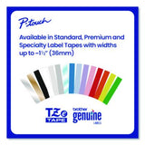 TZe Extra-Strength Adhesive Laminated Labeling Tape, 0.7" x 26.2 ft, Black on White - TZES241G