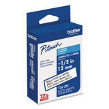 TZe Standard Adhesive Laminated Labeling Tape, 0.47" x 26.2 ft, Black on White - TZE231G