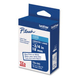 TZe Standard Adhesive Laminated Labeling Tape, 0.7" x 26.2 ft, Blue on White - TZE243G