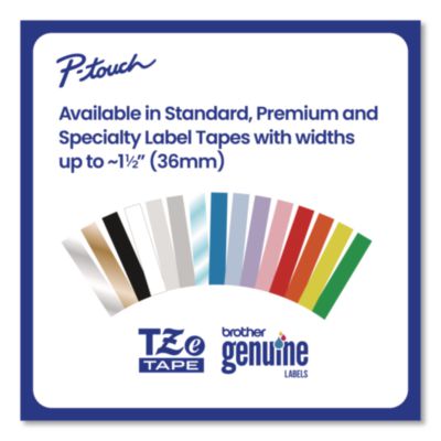 TZe Standard Adhesive Laminated Labeling Tape, 0.7" x 26.2 ft, Blue on White - TZE243G