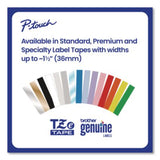 TZe Standard Adhesive Laminated Labeling Tape, 0.7" x 26.2 ft, Blue on White - TZE243G