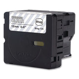 BROTHER Genuine P-Touch BTAG Label Tapes, 0.47" x 13.1 ft, White on Clear - BTAG135