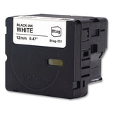 BROTHER Genuine P-Touch BTAG Label Tapes, 0.47" x 13.1 ft, Black on White - BTAG231