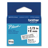 BROTHER Genuine P-Touch BTAG Label Tapes, 0.47" x 13.1 ft, Black on White - BTAG231