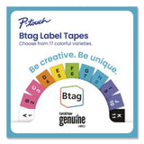 Genuine P-Touch BTAG Label Tapes, 0.47" x 13.1 ft, White on Clear, Black on White, White on Black, 3/Pack - BTAG3M01