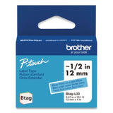 Genuine P-Touch BTAG Label Tapes, 0.47" x 13.1 ft, Blue on Light Blue - BTAGL33