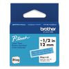Genuine P-Touch BTAG Label Tapes, 0.47" x 13.1 ft, Blue on Light Blue - BTAGL33