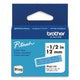 Genuine P-Touch BTAG Label Tapes, 0.47" x 13.1 ft, Blue on Light Blue - BTAGL33