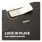 FELLOWES Adjustable 3-Height Footrest, Tilt Lock, 17.5w x 13.13d x 4.38 to 5.63h, Black/Silver - 8032201