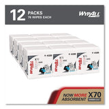 C2G X70 Cloths, 1/4 Fold, 12.5 x 12, White, 76/Pack, 12 Packs/Carton - 41200