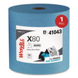 Power Clean X80 Heavy Duty Cloths, Jumbo Roll, 12.4 x 12.2, Blue, 455/Roll - 41043 C2G