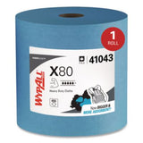 Power Clean X80 Heavy Duty Cloths, Jumbo Roll, 12.4 x 12.2, Blue, 455/Roll - 41043 C2G