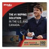 Power Clean X80 Heavy Duty Cloths, Jumbo Roll, 12.4 x 12.2, Blue, 455/Roll - 41043 C2G