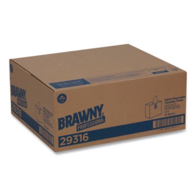 Lightweight Disposable Shop Towels, 9.1 x 12.5, White, 2,000/Carton - 29316 C2G