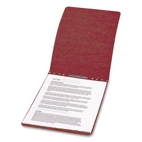 ZEBRA Pressboard Report Cover, Spring Style Fastener, 2" Capacity, 8.5 x 11, Earth Red/Earth Red - 18928