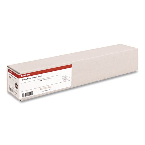 CANON Matte Coated Paper Roll, 2" Core, 8 mil, 24" x 100 ft, Matte White - 0849V349