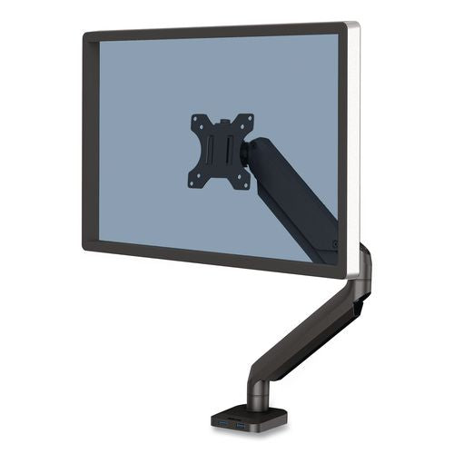 FELLOWES Platinum Series Single Monitor Arm, For 40" Monitors, 360 deg Rotation, 45 deg Tilt, 180 de - 8043301