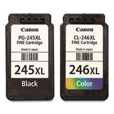 CANON  (PG-245XL/CL-246XL) Ink/Paper Combo, 180/300 Page-Yield, Black/Tri-Color - 8278B005