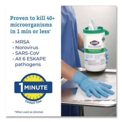 Hydrogen Peroxide Cleaner Disinfectant Wipes, 9 x 6.75, Unscented, White, 95/Canister, 6 Canisters/Carton - 30824 C2G