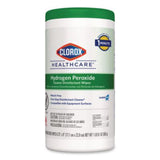 Hydrogen Peroxide Cleaner Disinfectant Wipes, 9 x 6.75, Unscented, White, 95/Canister, 6 Canisters/Carton - 30824