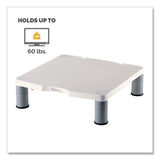 FELLOWES Standard Monitor Riser, For 21" Monitors, 13.38" x 13.63" x 2" to 4", Platinum/Graphite, Su - 91712