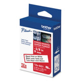 TZe Extra-Strength Adhesive Laminated Labeling Tape, 0.35" x 26.2 ft, Black on White - TZES221