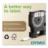Rhino Permanent Poly Industrial Label Tape, 0.75" x 18 ft, White/Black Print - 18484